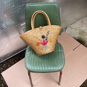 Vintage handmade Italian woven handbag